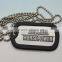 Metal dog tag necklace with muffler in manufactory