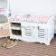 Home Furniture White Solid Wood Shoe Rack With Blind Doors