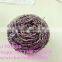 Kitchen dish washing silver color galvanized metal mesh scourers for sale