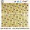 X3 sunflower golden crystal glass mix marble mosaic tile for bar wall