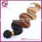 Ombre natural color brown light color virgin malaysian hair body wave human hair extensions