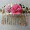 Bidal Hair Comb-Hawaiian Plumeria Flowers Bridal Beach Wedding Fascinator Headpiece Wedding hair accessory FHCOC2002-1