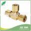 Union Equal Tee Brass Press Fitting