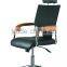 wooden arm mesh and pu cover chrome base manager chair AB-90