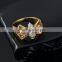 High quality yellow gold ring plated white butterfly shape cubic zirconia ring India snapdeal flipkart