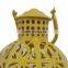 Yellow moroccan metal candle lantern fashionable design