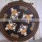 Black Round Marble Stone Inlay Dinning Table Top Pietra Dura Table Top