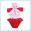 Lovely Baby Girl Kids Children One Piece Rabbit Bikini Swimsuit Swimwear Beach Suit With Swimming Cap