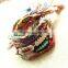 2015 summer fashion cotton string bracelet ,different colorful pattern bracelet braided bracelet