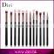12pcs rose gold pony hair comestic powder makeup brushes sets