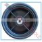 8x4 wide section smooth solid rubber wheel