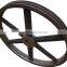 2v-8v 100-1000mm cast iron V belt pulley,wholesale steel iron V pulley six spoke customized