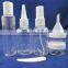 plastic transparent travel bottle set for women bathroom