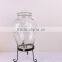 water faucet 5 liter embossed glass juice jar