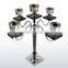 Wedding candelabra/Antique aluminium candelabra with silver finish