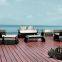 All weather garden used outdoor sofa set with footstool
