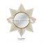 Antique gold starburst decorative mirror wall hanging