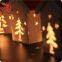 Wood house shaped  replaceable battery operated fairy light string for home indoor christmas decoration light