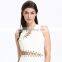 2017 New  eyelet with golding line accessory fashion sexy ladies dress