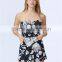 New Arrived Fashion Sleeveless Floral Print Women Playsuit/Jumpsuits