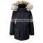 boy's winter comfortable parka jacket with a detachable hood