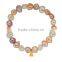 diy stainless steel charms string woven bracelets color enamel stainless steel charms wax cord bracelets premium gifts 2017