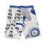 blue and white line design men board shorts