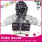 Wholesale custom boutique baby boys coat knitting cotton stripped zip up jacket for baby boys