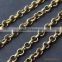 Multi Size Bronze Plated Round O Chain Cross Iron Link Chain For Jewelry Diy
