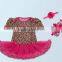 2017 3PCS baby sets Leopard printing romper, romper+ headband+one pair of shoes