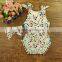 Wholesale grey spot infant outfit baby pom pom romper M6082511