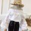 B22665A Sexy Ladies Off shoulder Lantern Sleeve Chiffon Blouse
