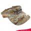 outdoor activities camo pattern cool visor caps with fish skull logo 2D embroidery