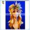 Half Green Half White Punk Rock Party Synthetic Sports Fan Wigs HPC-0088