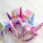 Girls Unicorn Headband Kids Cat Ear Hair Hoop Birthday Party Headwear