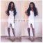 Amigo 2017 new design black spaghetti strap slit midi bandage dress sexy evening dresses for girls party