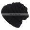Custom winter outdoor cap unisex stripe knitted hat