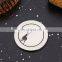 hot sale customized metal corrosion black elk stoving varnish coaster with pvc