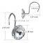 Diamond crystal metal shower curtain hook for bathroom