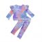 Newborn Baby Girls Boys Tie-dyeing Outfits Autumn Spring Long Sleeve Tops T Shirt + Pants Ribbed Children Clothing Set 1-5Years