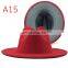 Hot Sell Women Wide Brim Wool Felt Jazz Fedora Hats British Black Panama Hat Trilby Party Church Top Formal hats 56-60 CM