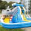 Outdoor Blowup Water Slide Inflatable Shark Bouncer Water Slide With Pool