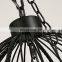 American countryside retro metal crystal bird cage chandeliers industrial chandelier lighting