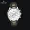 Stainless Steel Multi-function Watches Man Leather Quartz Chronograph Watch