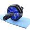 Popular Dual Ab Wheel Roller With Resistant Bands Rueda Abdominal Abdominal Trainer Wheel