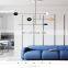Nordic Minimalist Wrought Iron Molecular Chandelier Net Red Art Restaurant Geometric Line Creative Pendant Light