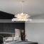 Modern Warm And Romantic White Chandelier LED Flower Restaurant White Metal Chandelier