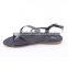 Fancy fashion shoes good quality women import flat buckle sandals 2016