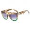 Plastic big frame 2020, Fashion Oversized Designer Leopard Women Sunglasses Cheap Wholesale Ladies Sun glasses/