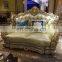Factory price gold royal antique design luxury furniture leather couch living room sofa set furniture
